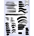 set of grunge watercolor brush strokes vector image