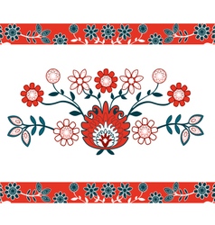Folk pattern with birds Royalty Free Vector Image
