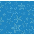 starfish blue texture seamless pattern background vector image