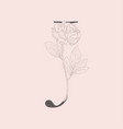 blooming floral initial j monogram and logo vector image