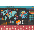 education school infographics set elements vector image