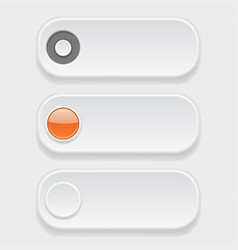 Oval white buttons with tags Royalty Free Vector Image