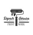 paint work repair and renovation service black vector image