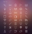 thin icon set 6 vector image