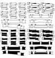 black and white banner ribbon icon vector image
