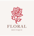 rose flower logo icon vector image