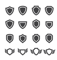 shield icons vector image vector image