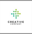 abstract technology logo with circle dot connect vector image vector image