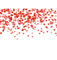heart background falling red love hearts confetti vector image