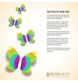 colored butterflies cut from paper vector image