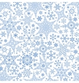 snowflakes seamless patternwinter crystal stars vector image