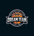 basketball club logo vector image