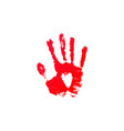 blood hand print vector image