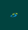 initial s logo icon technology vector image