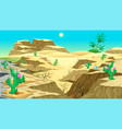 view on the desert vector image