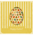 vintage yellow easter card vector image