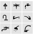 black water tap icon set vector image