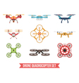 drone quadrocopter set vector image