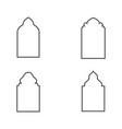 mosque window icon vector image vector image