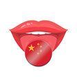 tongue with flag design vector image