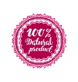 stamp with text natural product written inside vector image