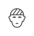 head injury line icon vector image