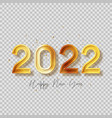new year number 2022 vector image vector image
