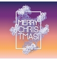 snow frame with merry christmas text vector image