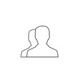 user line icon profile outline logo vector image