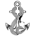 anchor and snake vector image