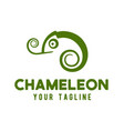 chameleon logo design template vector image vector image