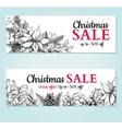 christmas sale banner hand drawn vector image