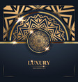 luxury golden mandala background free vector image vector image