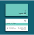 minimal business card print template design green vector image vector image
