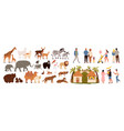 zoo icons set vector image vector image