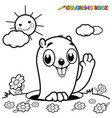 cartoon groundhog vector image