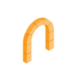 semicircular stone arch icon isometric 3d style vector image