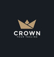 abstract luxury crown royal king queen logo vector image vector image