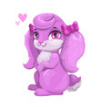 cute cartoon bunny girl vector image