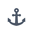 nautical anchor summer icon line and fill vector image