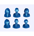 social media people user icons set vector image vector image