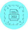 3g2 file document icon vector image vector image