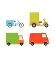 food truck trailers set vector image