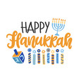 happy hanukkah banner template design vector image