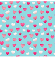 happy valentines day seamless pattern with hearts vector image vector image
