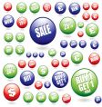 sale buttons collection vector image