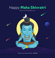 banner design of happy maha shivratri vector image vector image