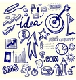 business doodles vector image