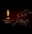 golden low poly nations league cup banner vector image vector image