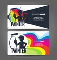 house painter business card concept vector image vector image